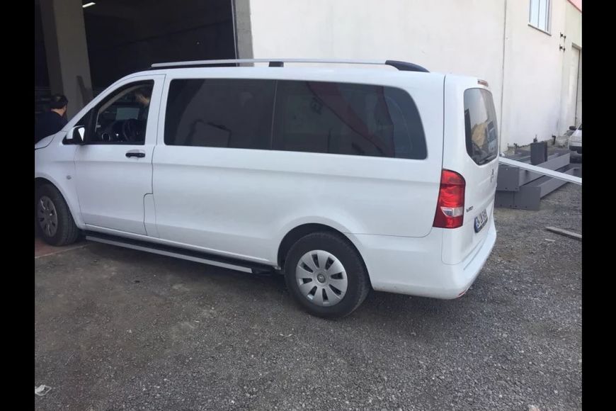 Рейлінги хром Elite (пласт. ніжки) Коротка база (SHORT) Mercedes Vito W639 2004-2014 рр. hp054/3 фото